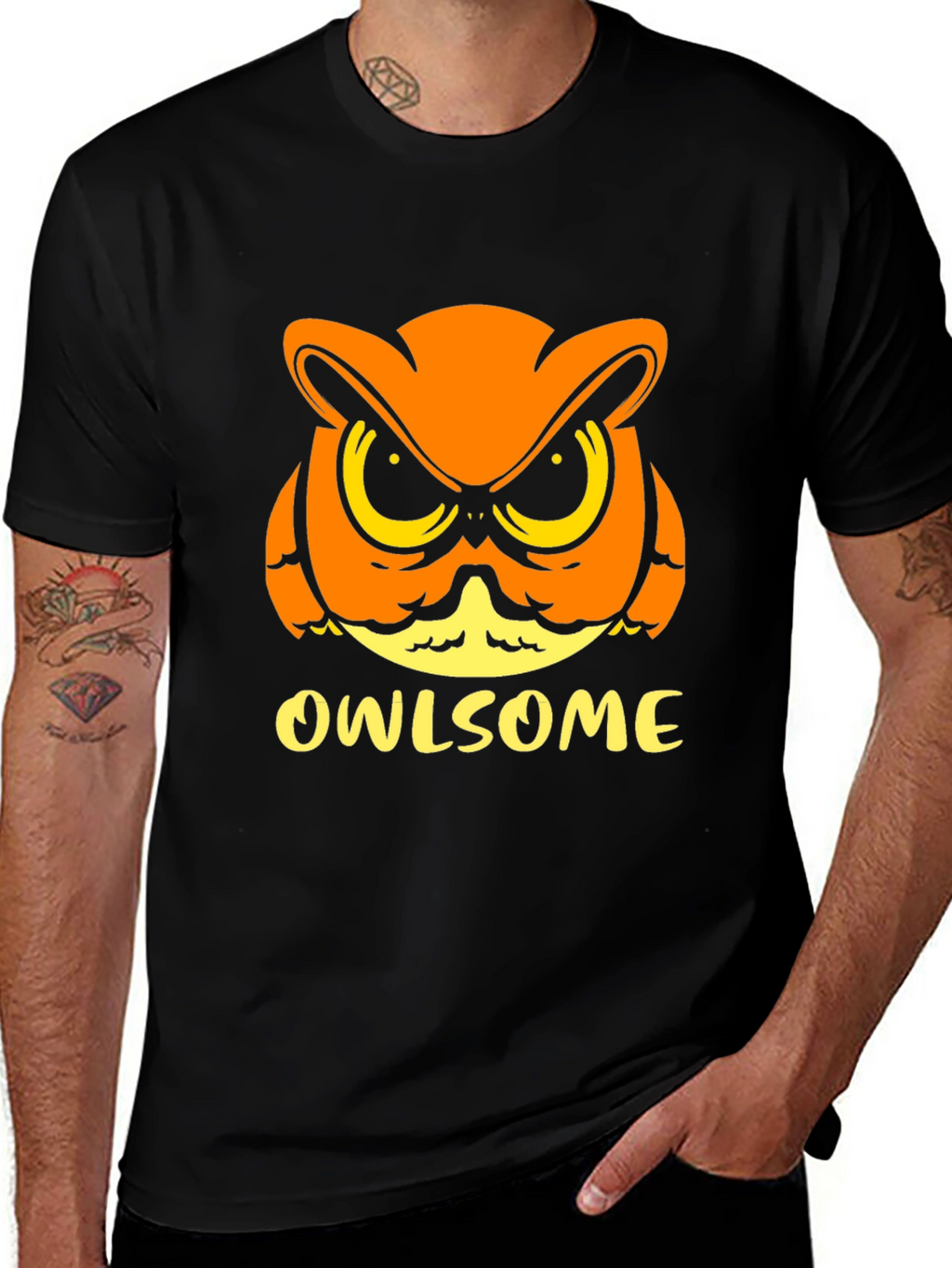 Owlsome Graphic T-Shirt - Black Cotton Tee