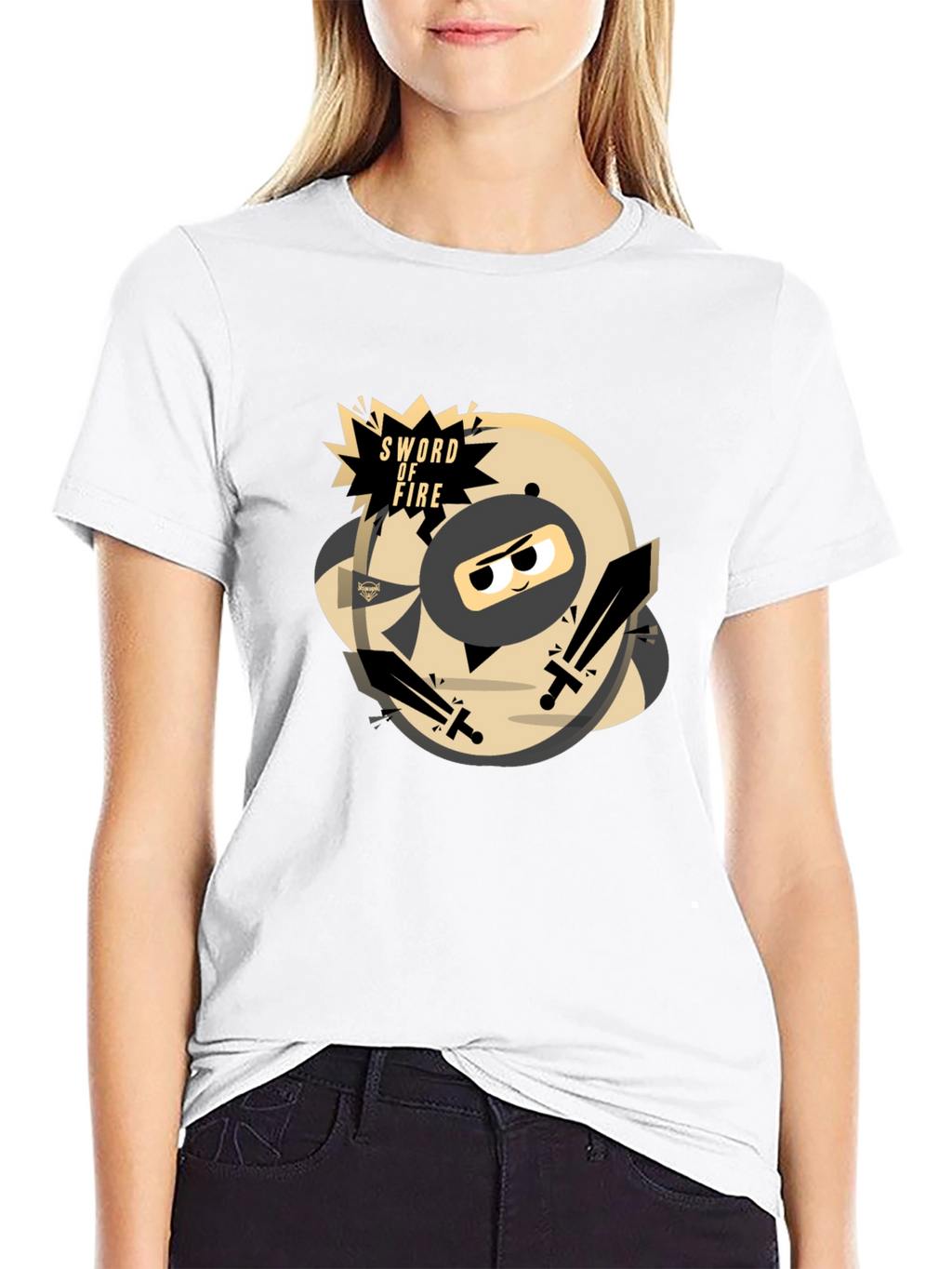 Sword of Fire Ninja Graphic T-Shirt