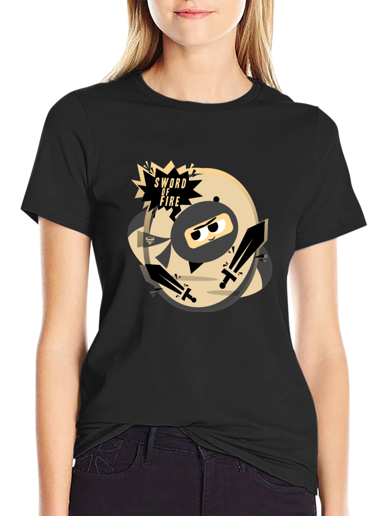 Sword of Fire Ninja Graphic T-Shirt