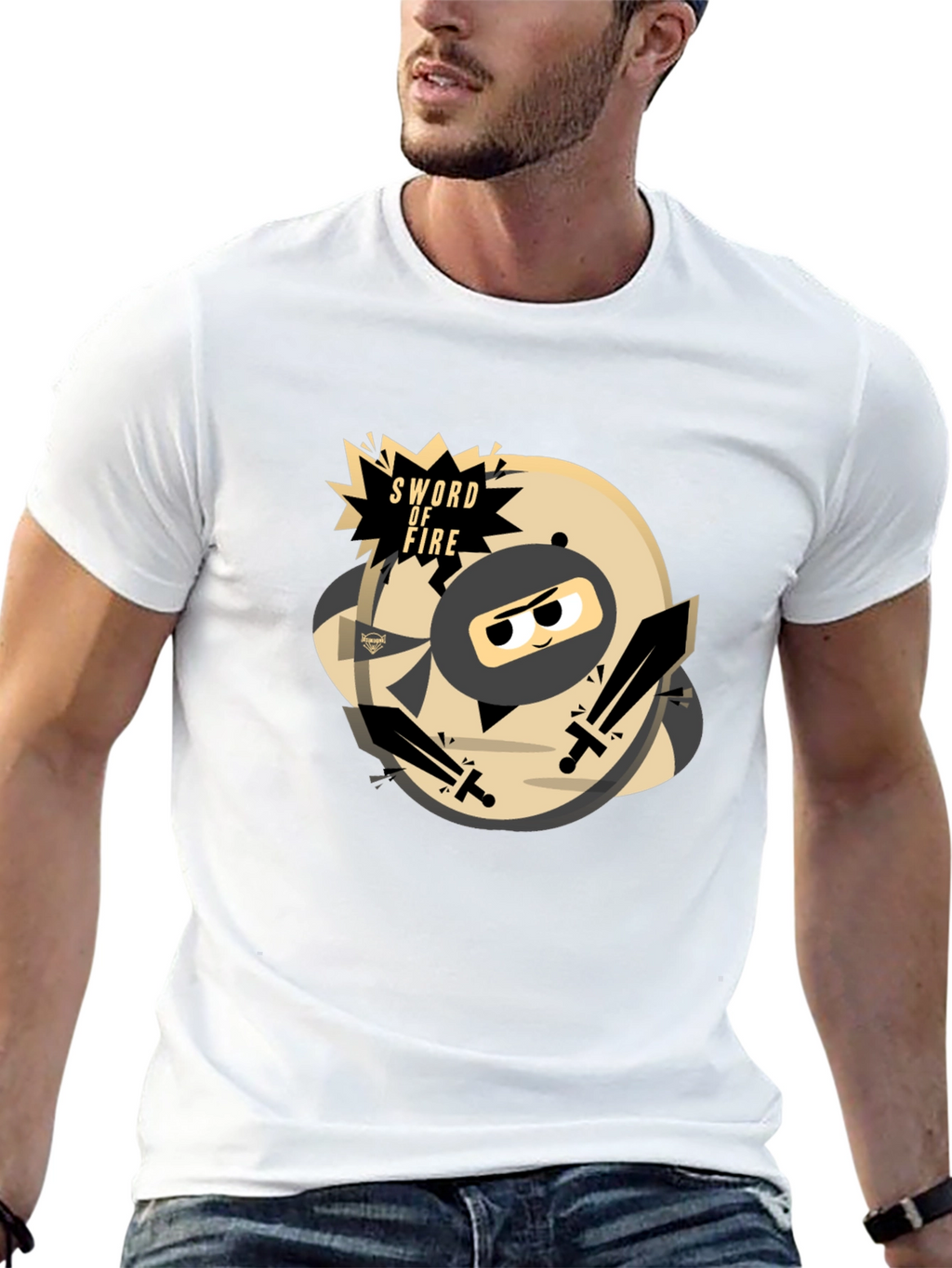 Sword of Fire Ninja Graphic T-Shirt