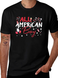 All American Boy Patriotic Graphic Tee