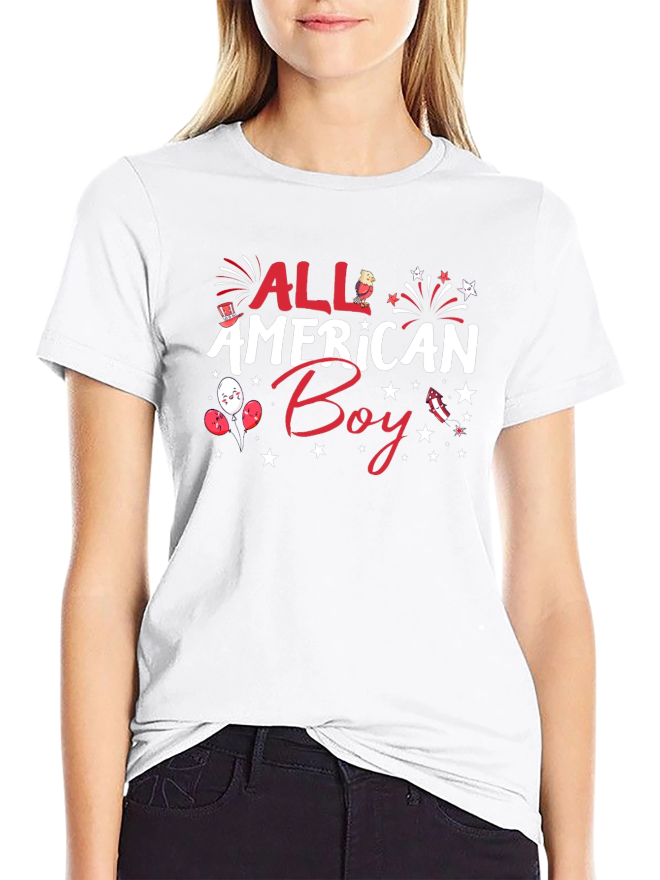 All American Boy Patriotic Graphic Tee