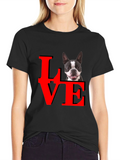 Dog Lover T-Shirt - Boston Terrier Love Tee