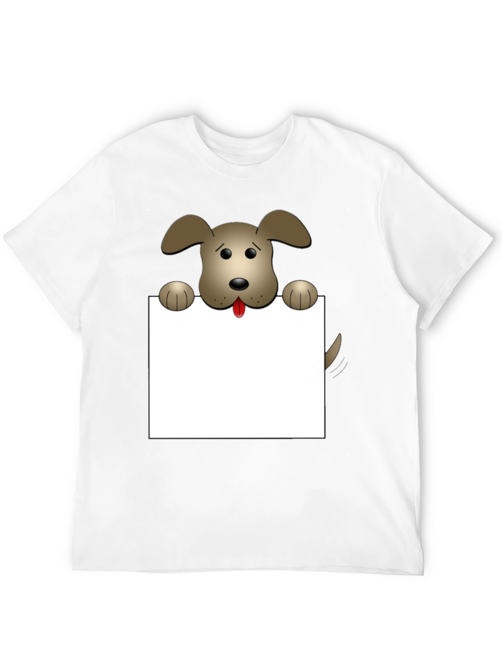 Cartoon Dog Graphic T-Shirt - Black
