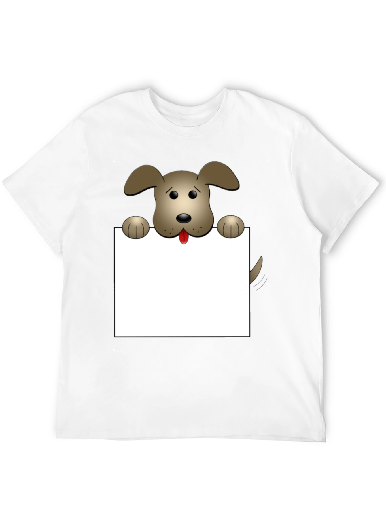 Cartoon Dog Graphic T-Shirt - Black