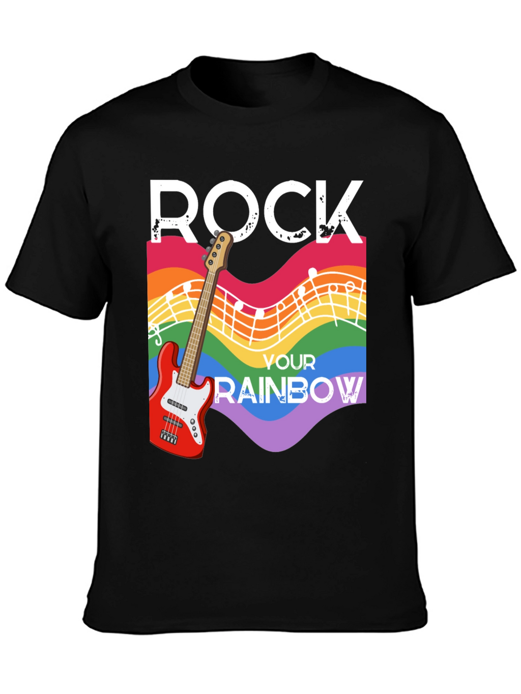Rock Your Rainbow Guitar T-Shirt