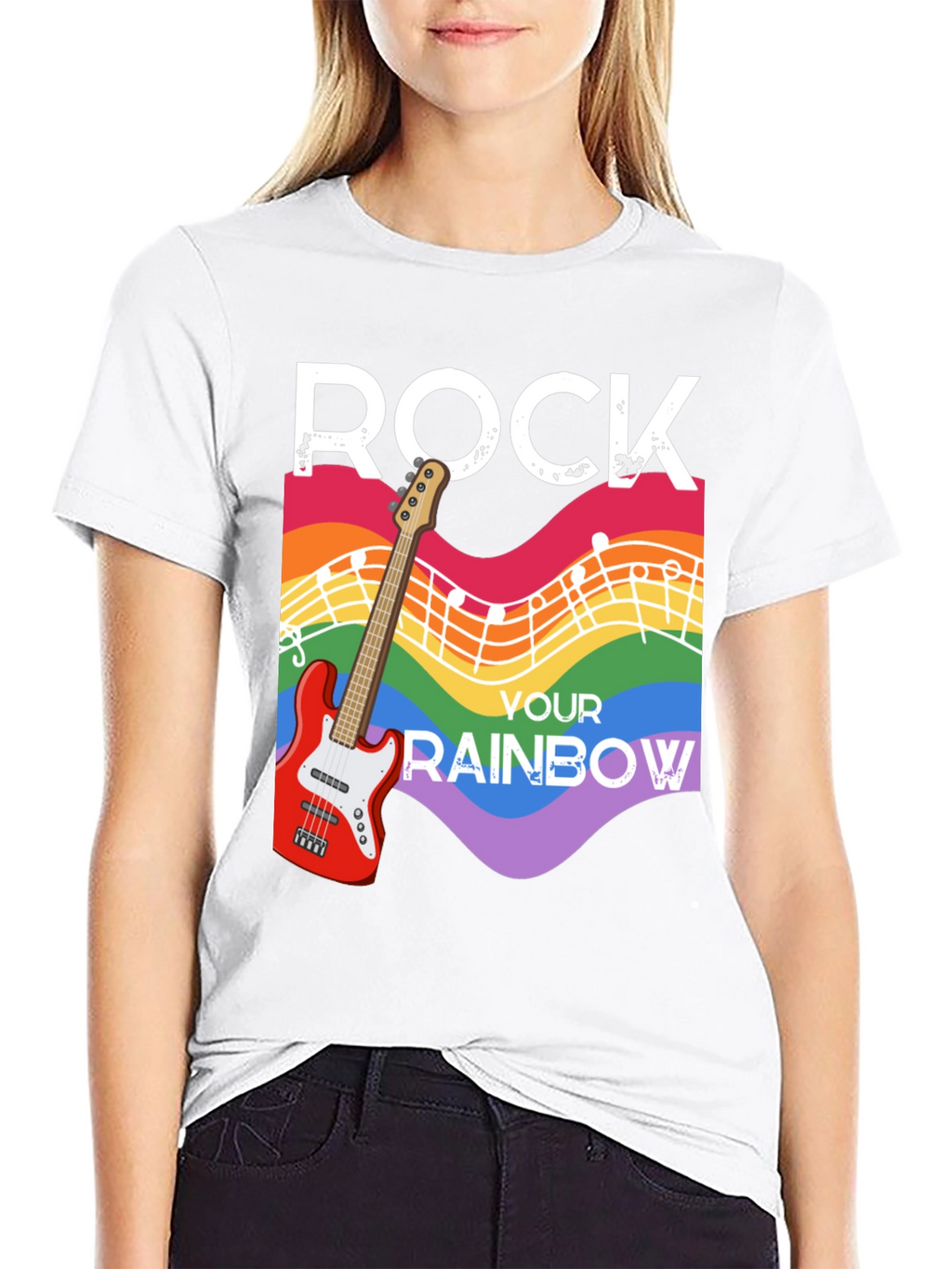 Rock Your Rainbow Guitar T-Shirt