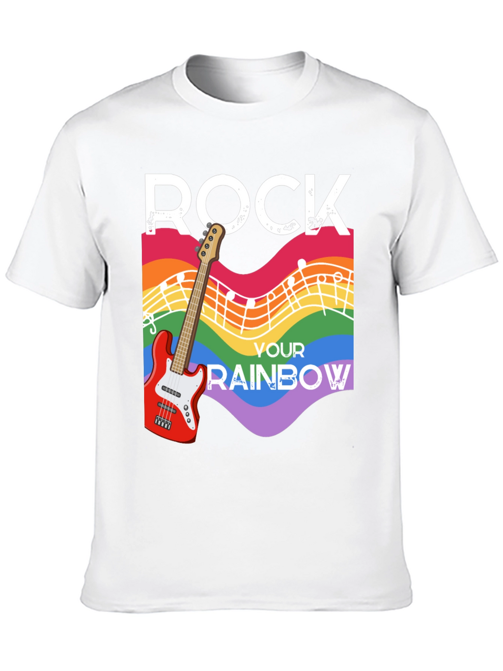 Rock Your Rainbow Guitar T-Shirt