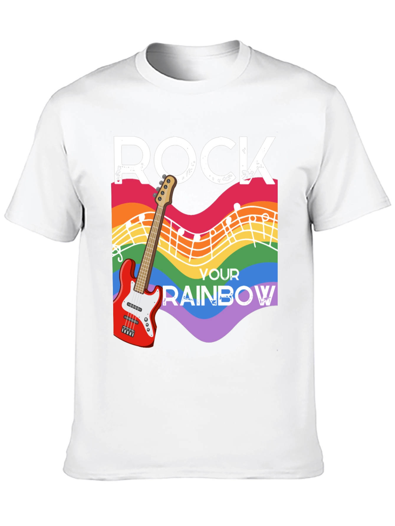 Rock Your Rainbow Guitar T-Shirt