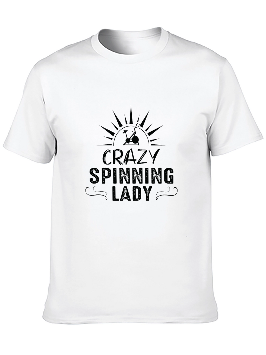Crazy Spinning Lady T-Shirt - Indoor Cycling Apparel