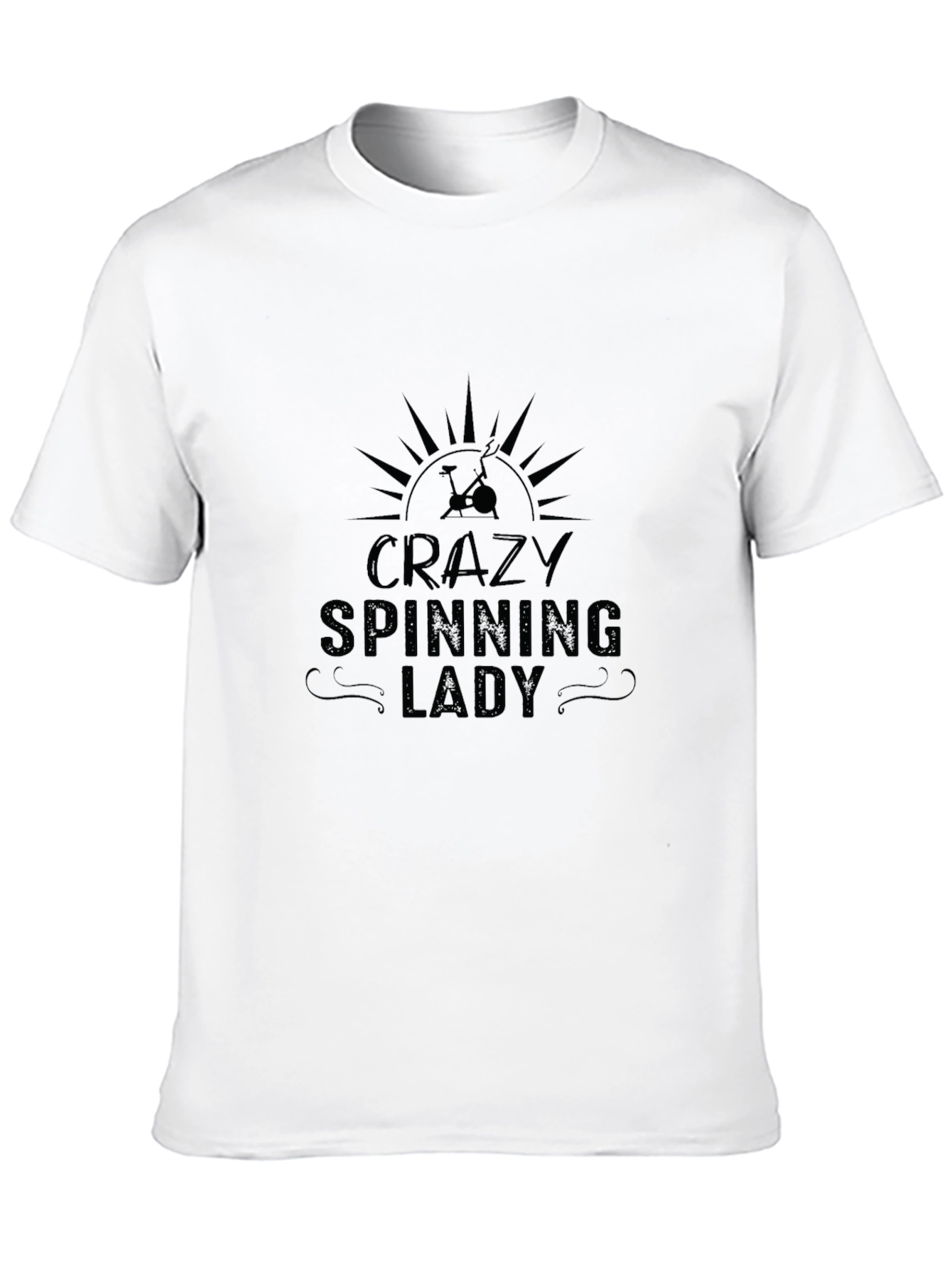 Crazy Spinning Lady T-Shirt - Indoor Cycling Apparel