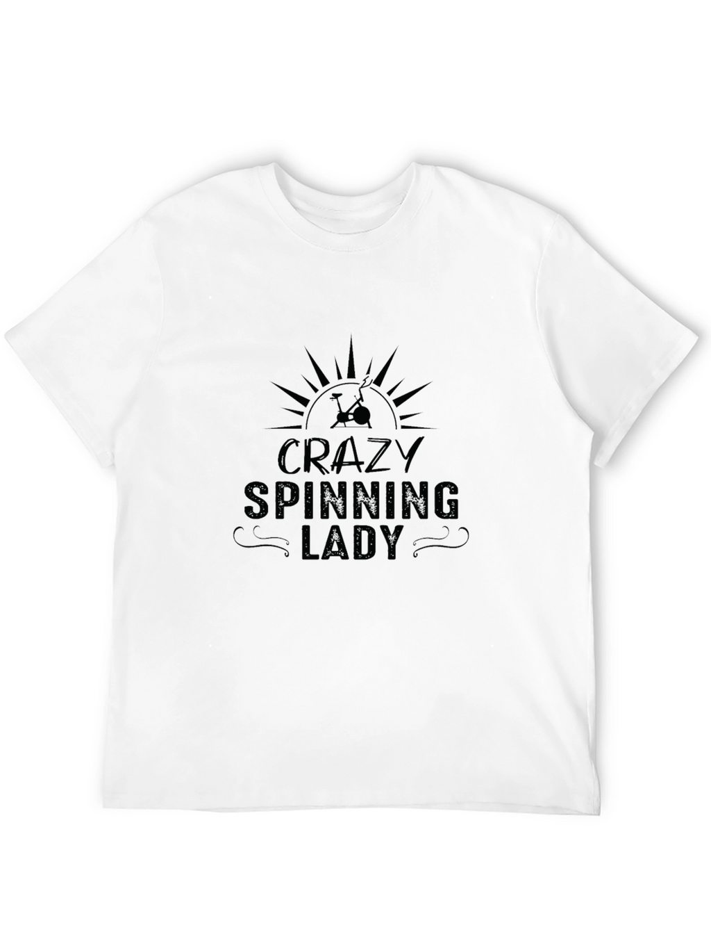 Crazy Spinning Lady T-Shirt - Indoor Cycling Apparel