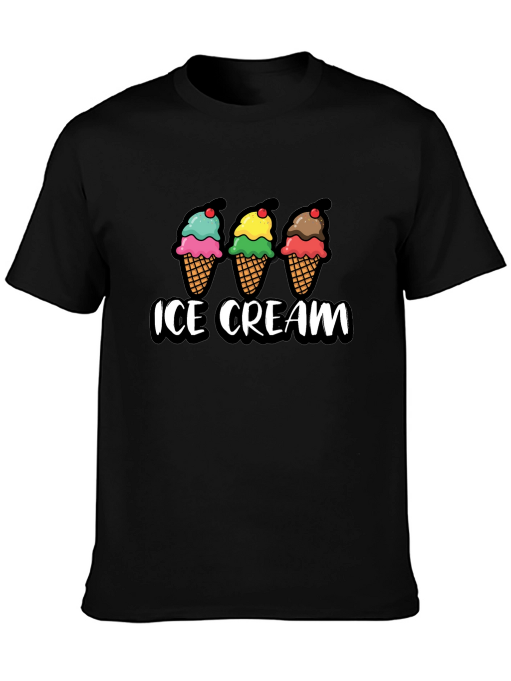 Ice Cream Graphic T-Shirt - Cool Treat Design