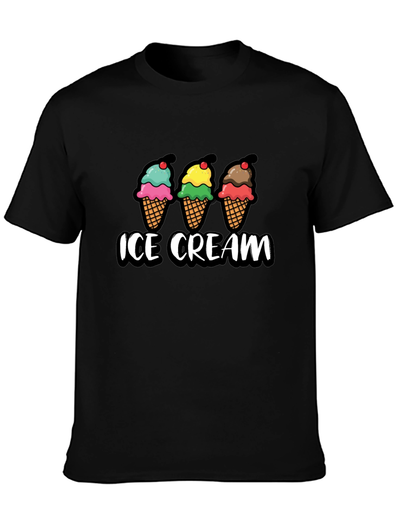 Ice Cream Graphic T-Shirt - Cool Treat Design