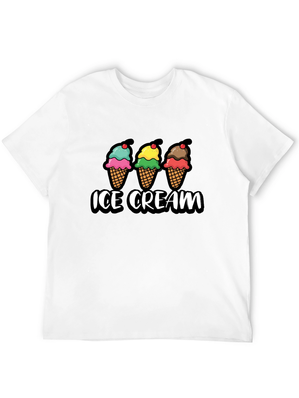 Ice Cream Graphic T-Shirt - Cool Treat Design