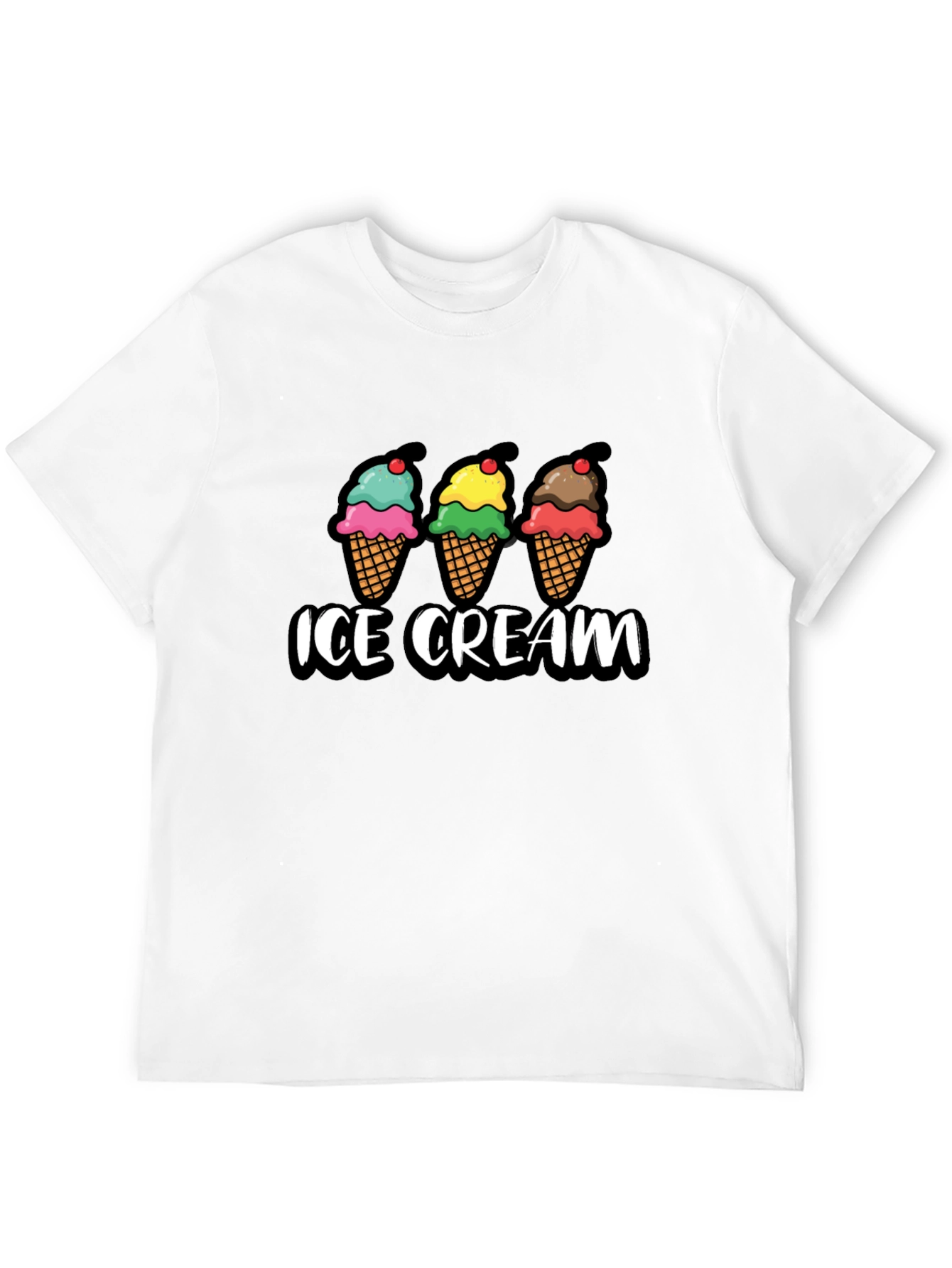 Ice Cream Graphic T-Shirt - Cool Treat Design