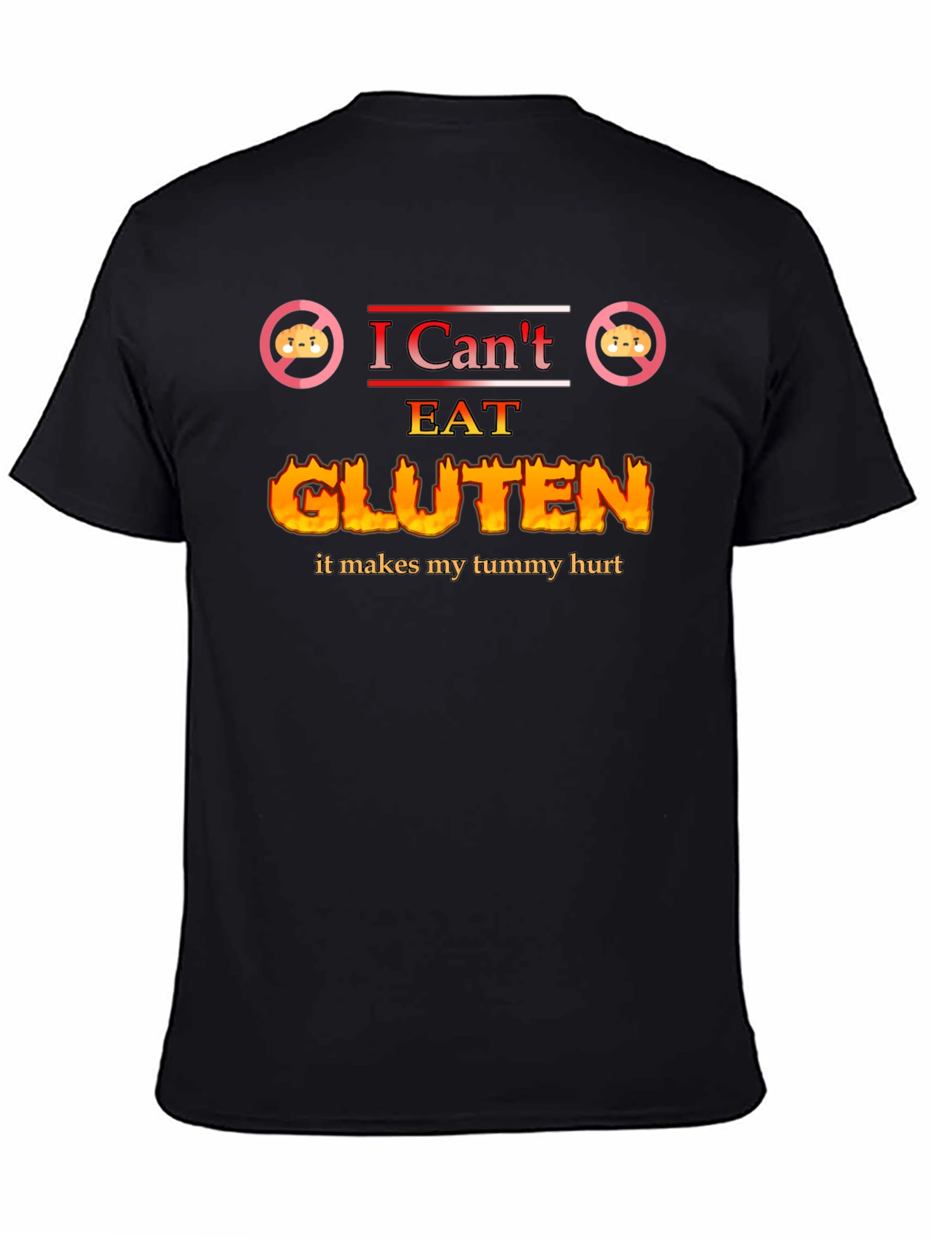 I Cant Eat Gluten T-Shirt - Funny Food Allergy Tee