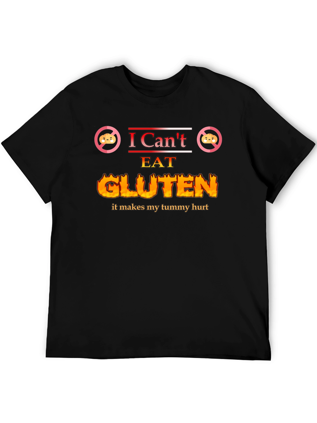 I Cant Eat Gluten T-Shirt - Funny Food Allergy Tee