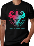 Bodybuilding Strong Graphic Print T-Shirt