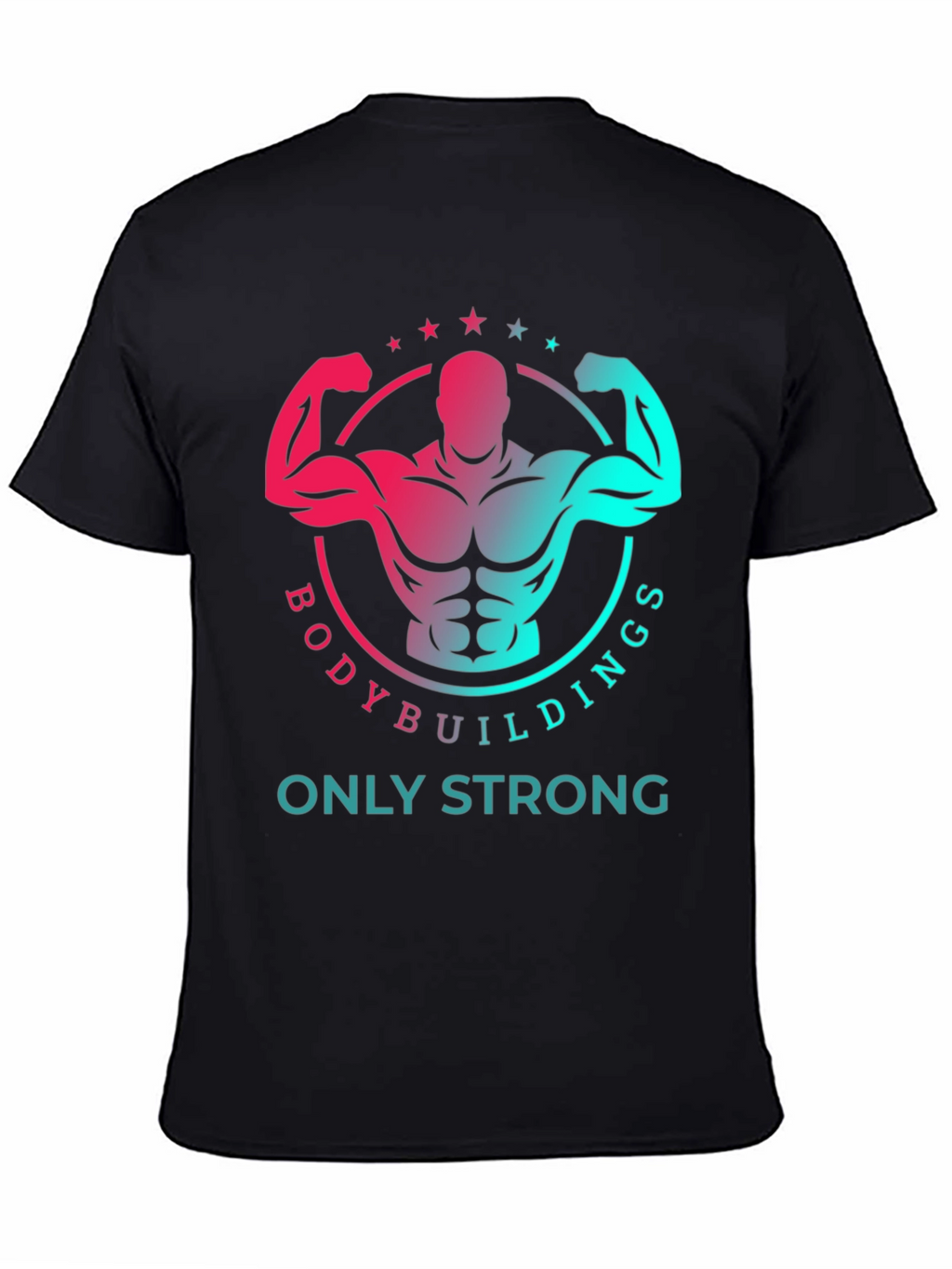 Bodybuilding Strong Graphic Print T-Shirt