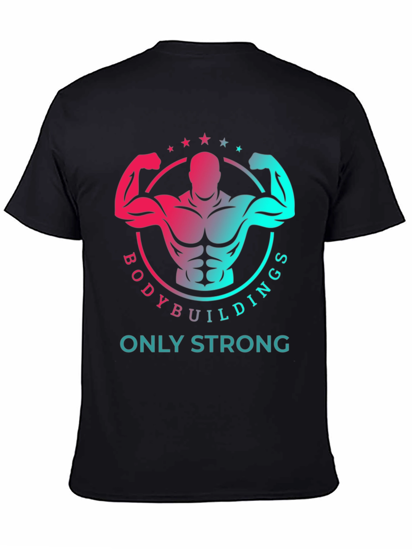 Bodybuilding Strong Graphic Print T-Shirt