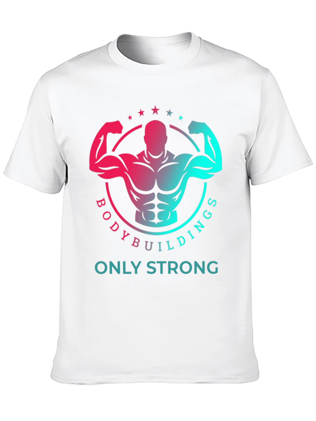 Bodybuilding Strong Graphic Print T-Shirt