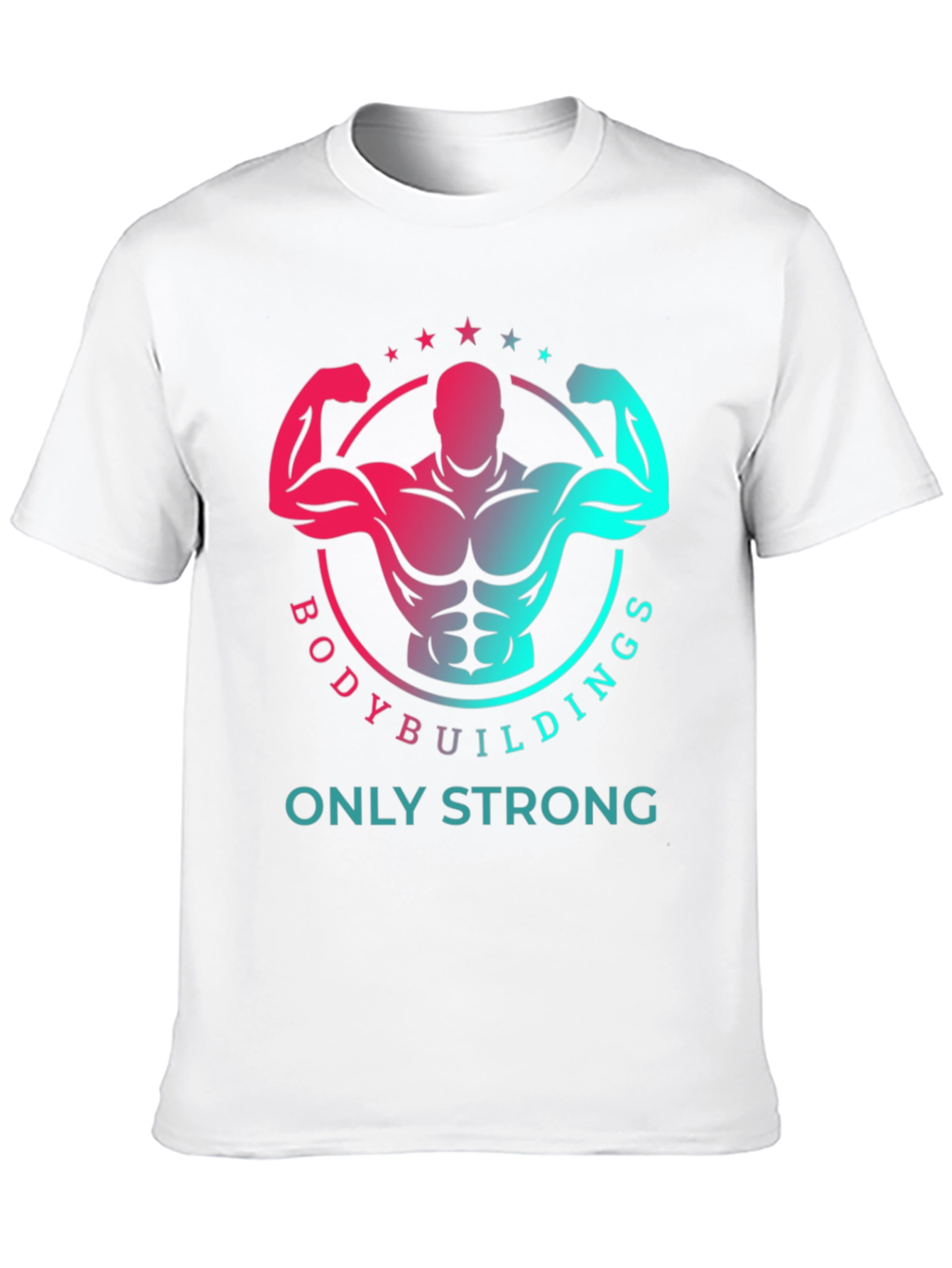 Bodybuilding Strong Graphic Print T-Shirt