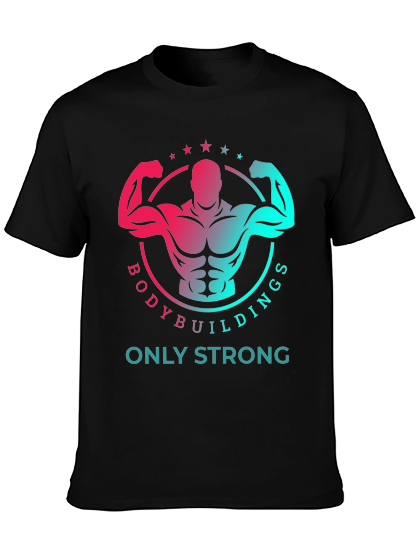 Bodybuilding Strong Graphic Print T-Shirt