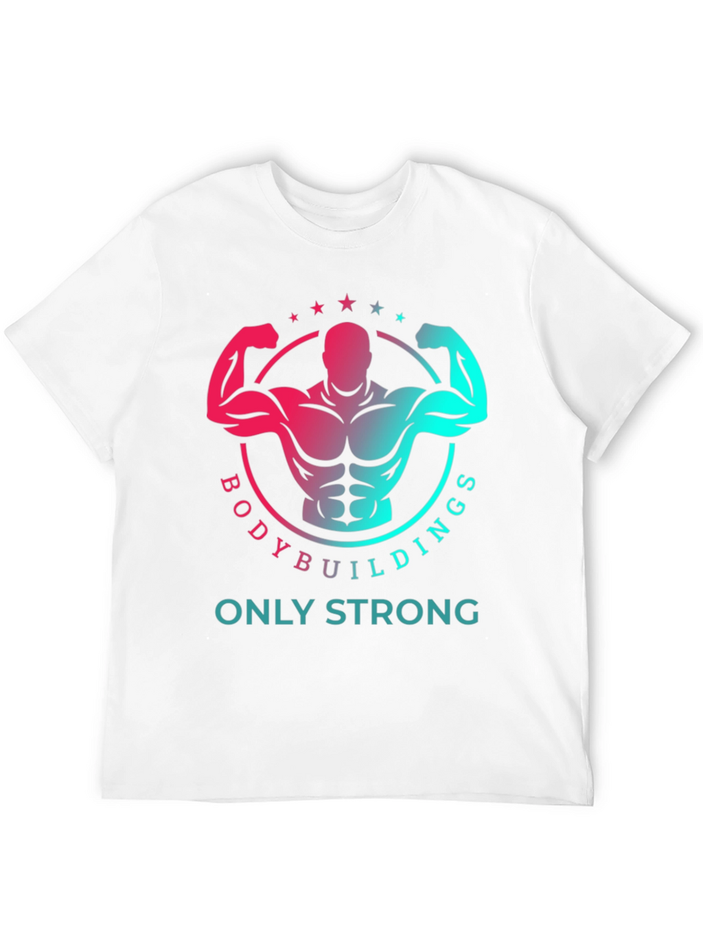 Bodybuilding Strong Graphic Print T-Shirt