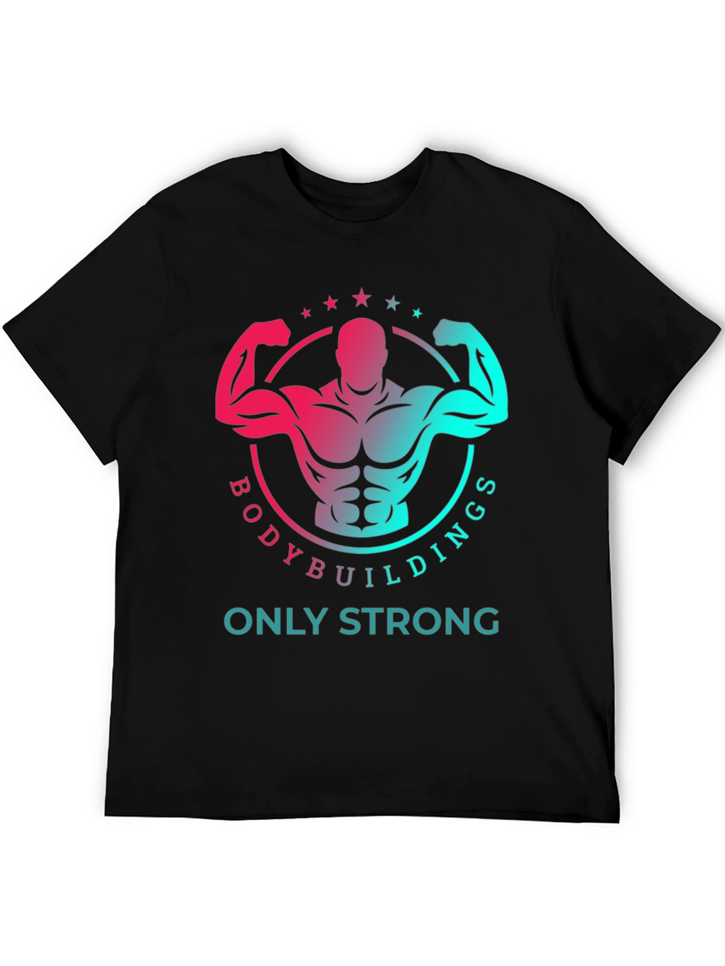 Bodybuilding Strong Graphic Print T-Shirt
