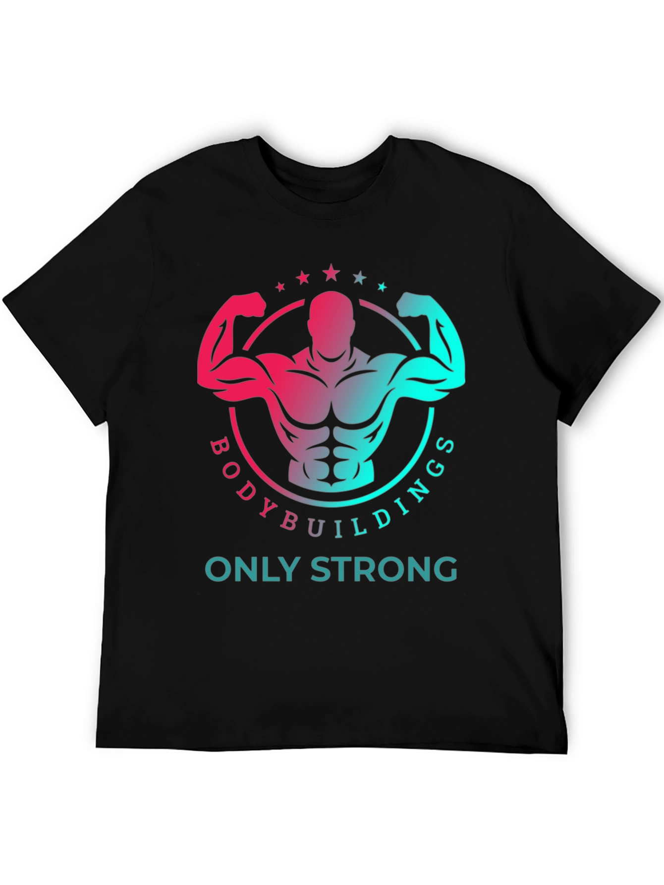 Bodybuilding Strong Graphic Print T-Shirt