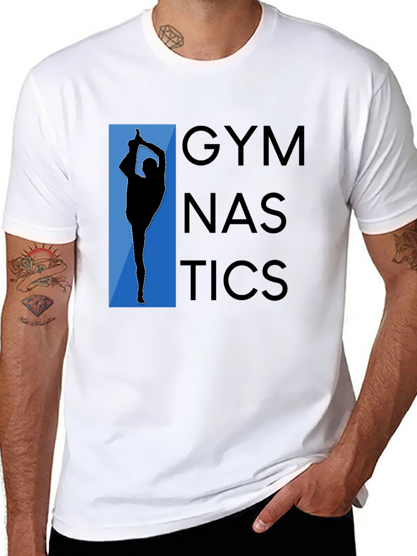 Gymnastics Graphic Tee - Black