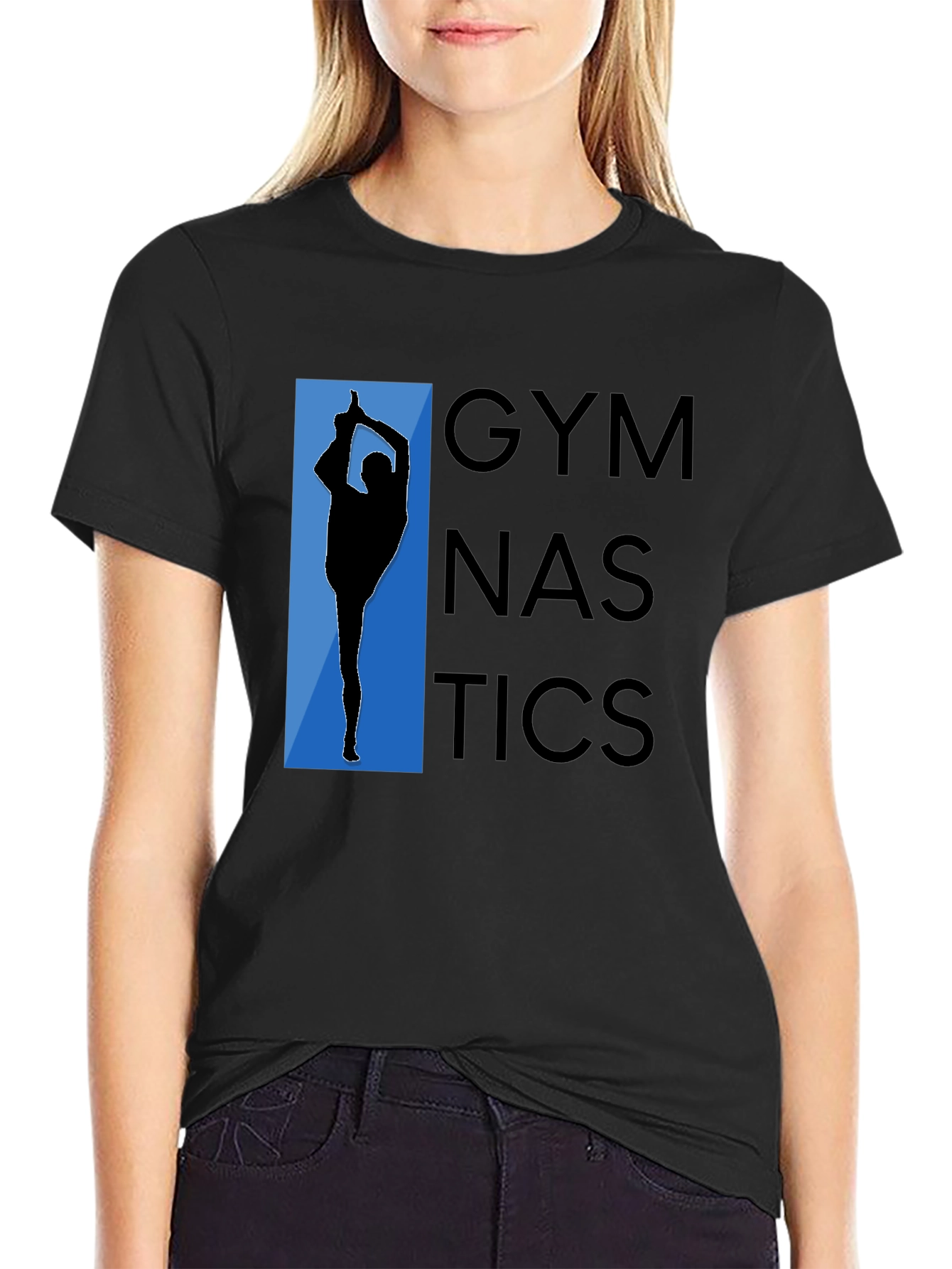 Gymnastics Graphic Tee - Black