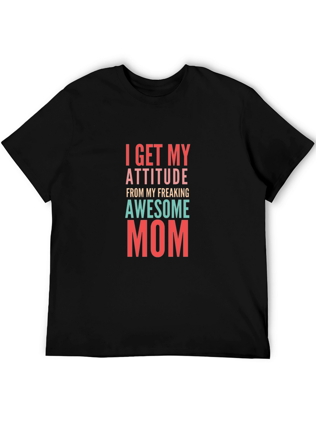 Awesome Mom Graphic Tee - Black Cotton