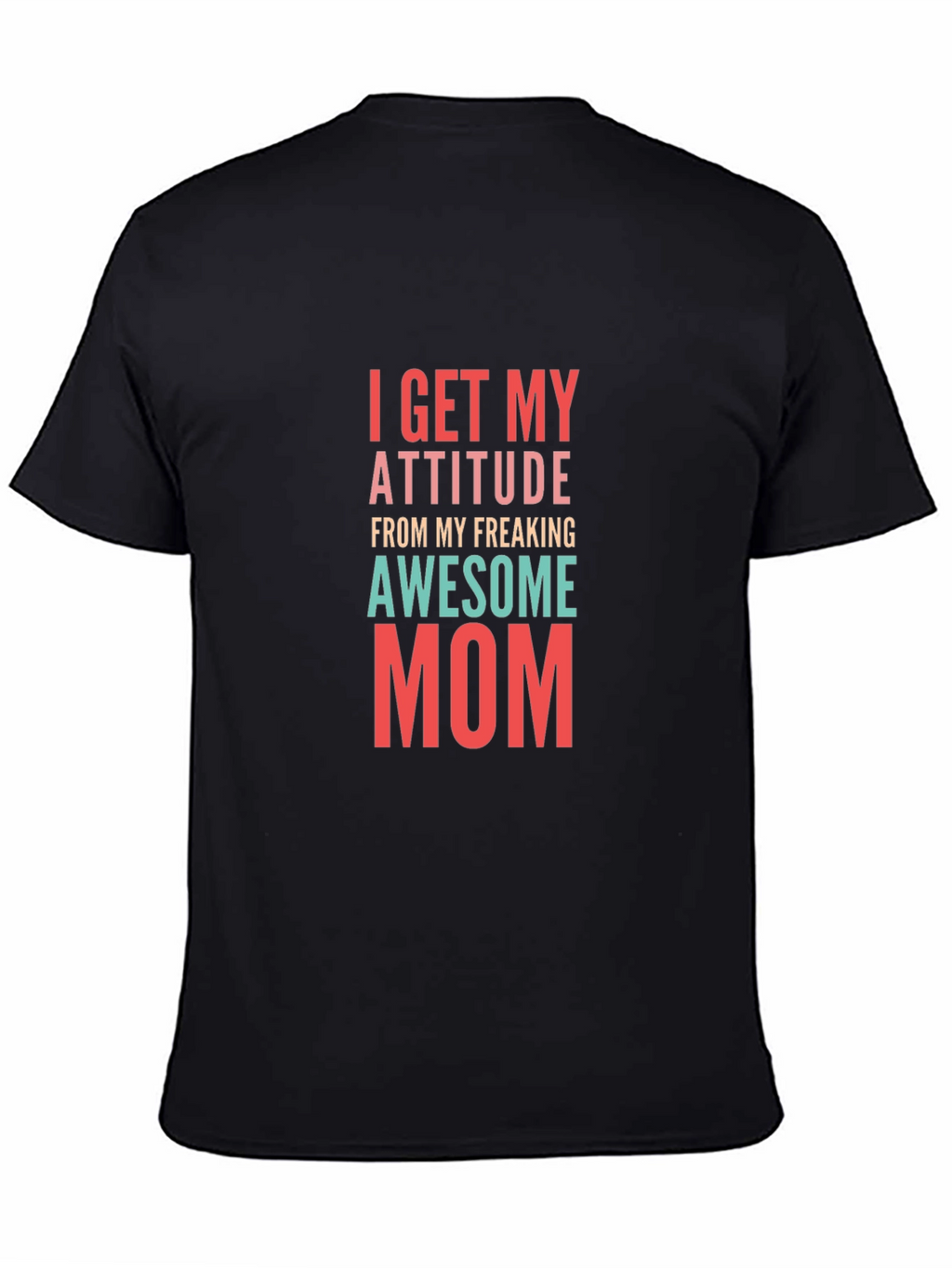Awesome Mom Graphic Tee - Black Cotton