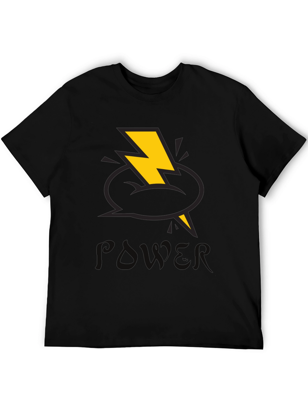 Power T-Shirt with Lightning Bolt Design