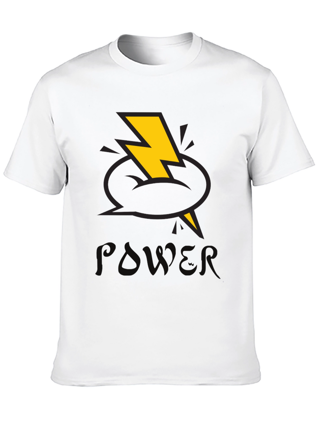 Power T-Shirt with Lightning Bolt Design