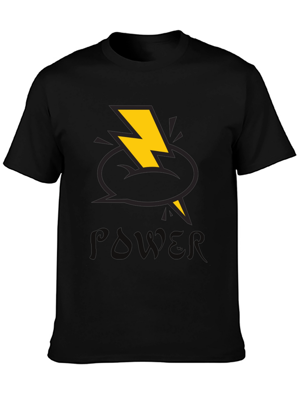 Power T-Shirt with Lightning Bolt Design