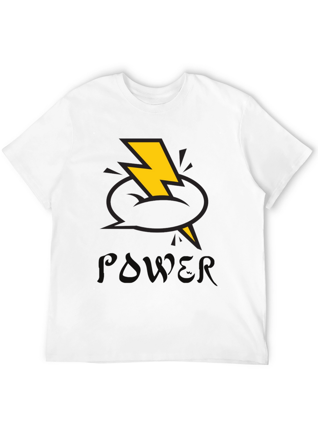 Power T-Shirt with Lightning Bolt Design