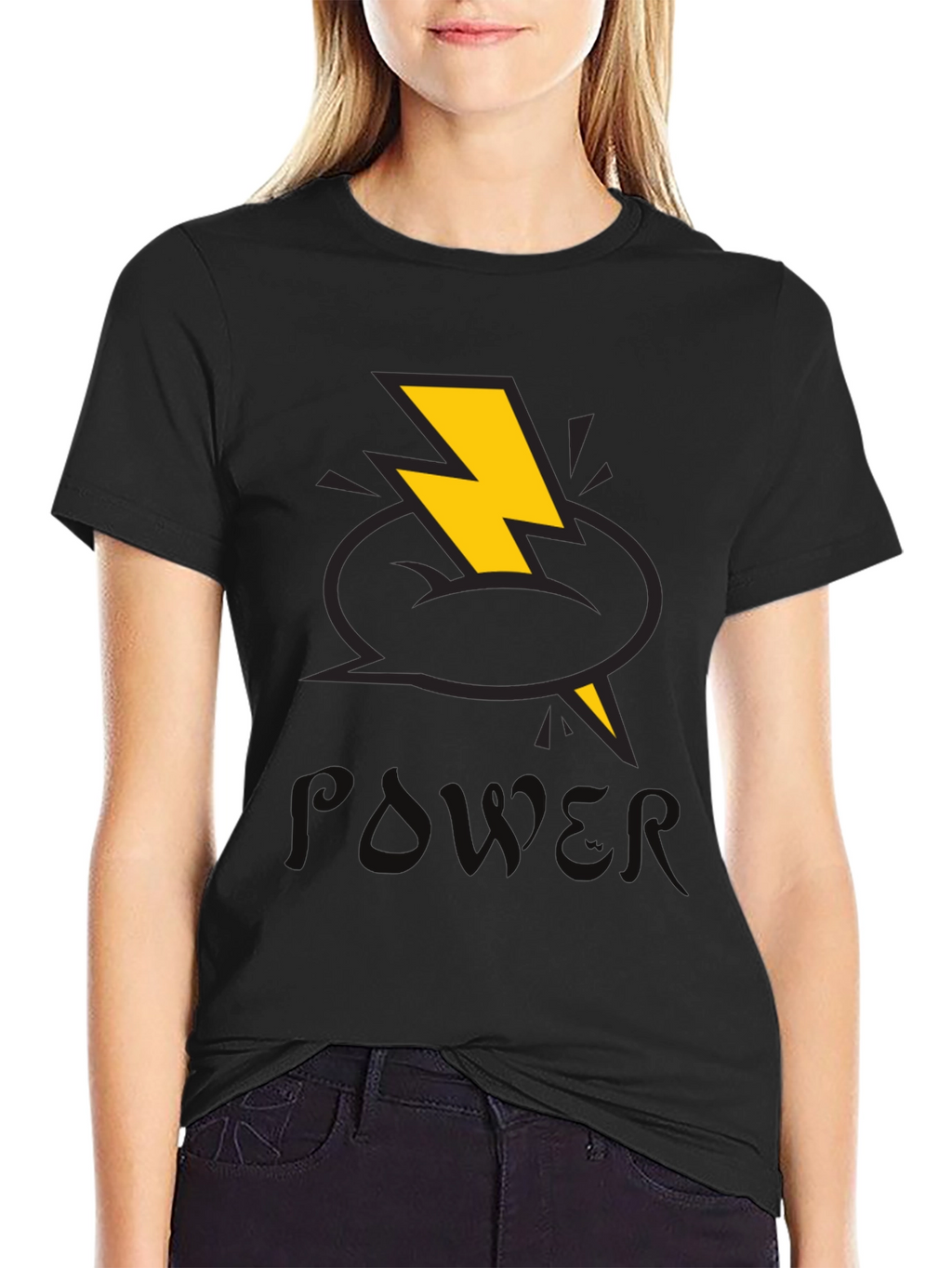 Power T-Shirt with Lightning Bolt Design