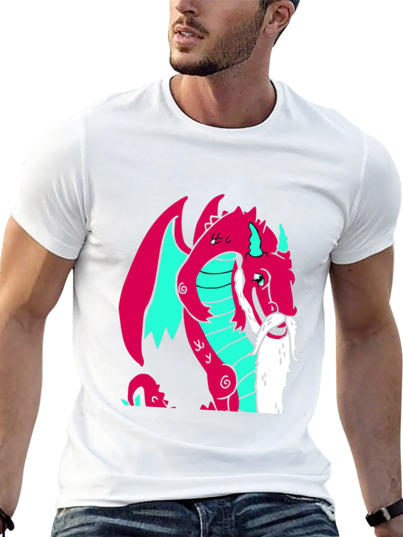 Dragon Graphic Tee - Quirky Fantasy Style!