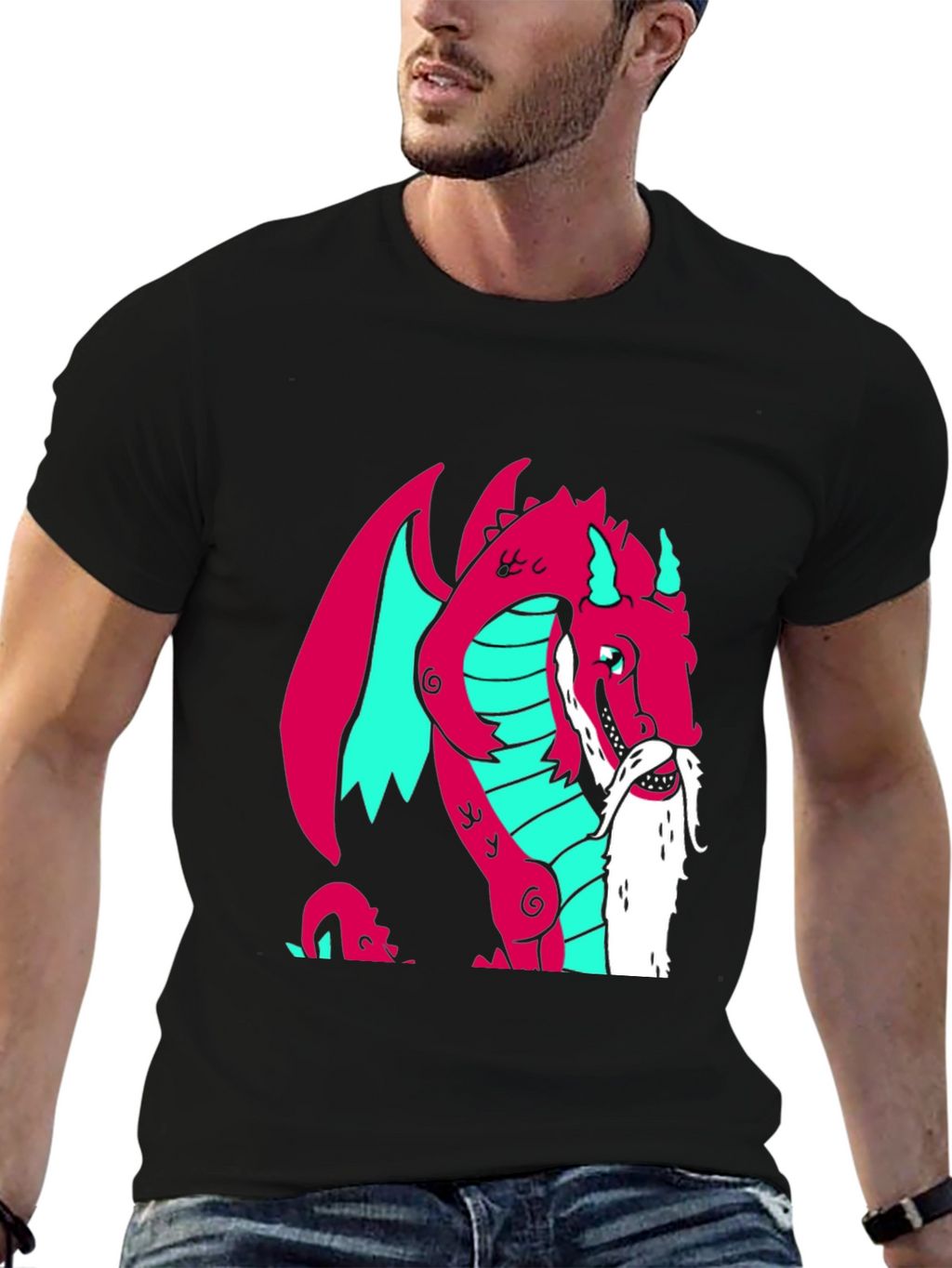 Dragon Graphic Tee - Quirky Fantasy Style!