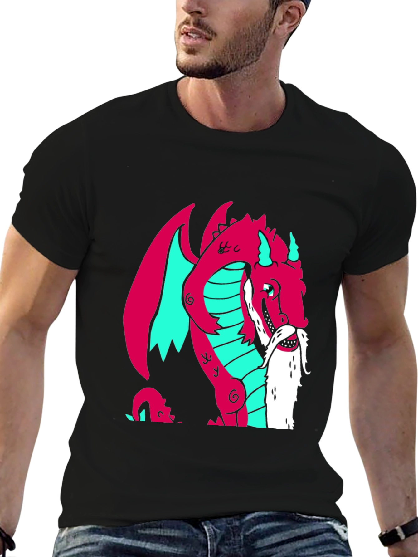 Dragon Graphic Tee - Quirky Fantasy Style!