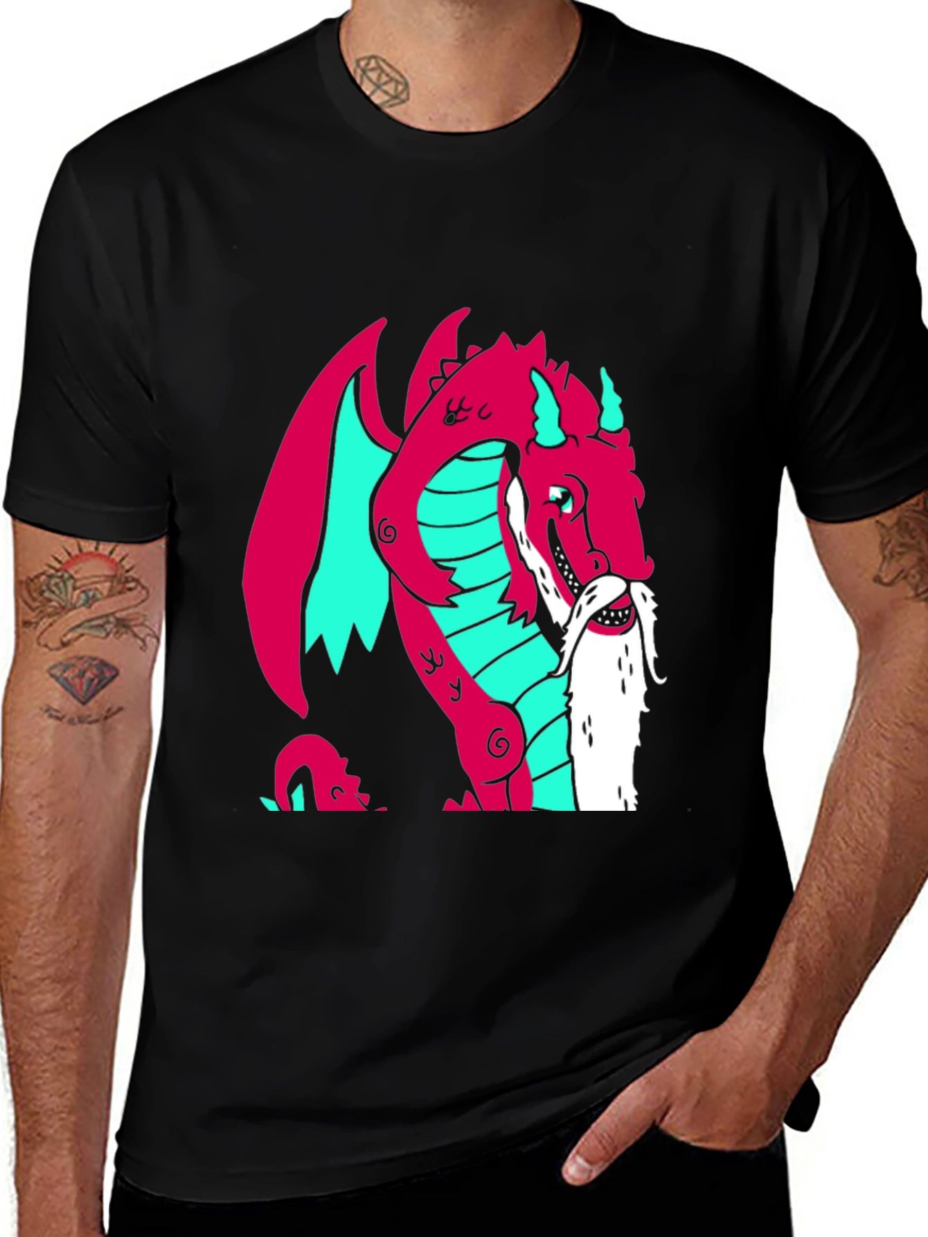 Dragon Graphic Tee - Quirky Fantasy Style!