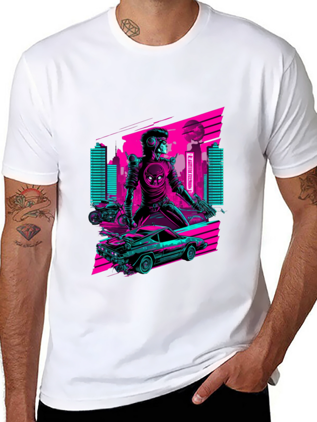 Retro Cyberpunk Rider T-Shirt