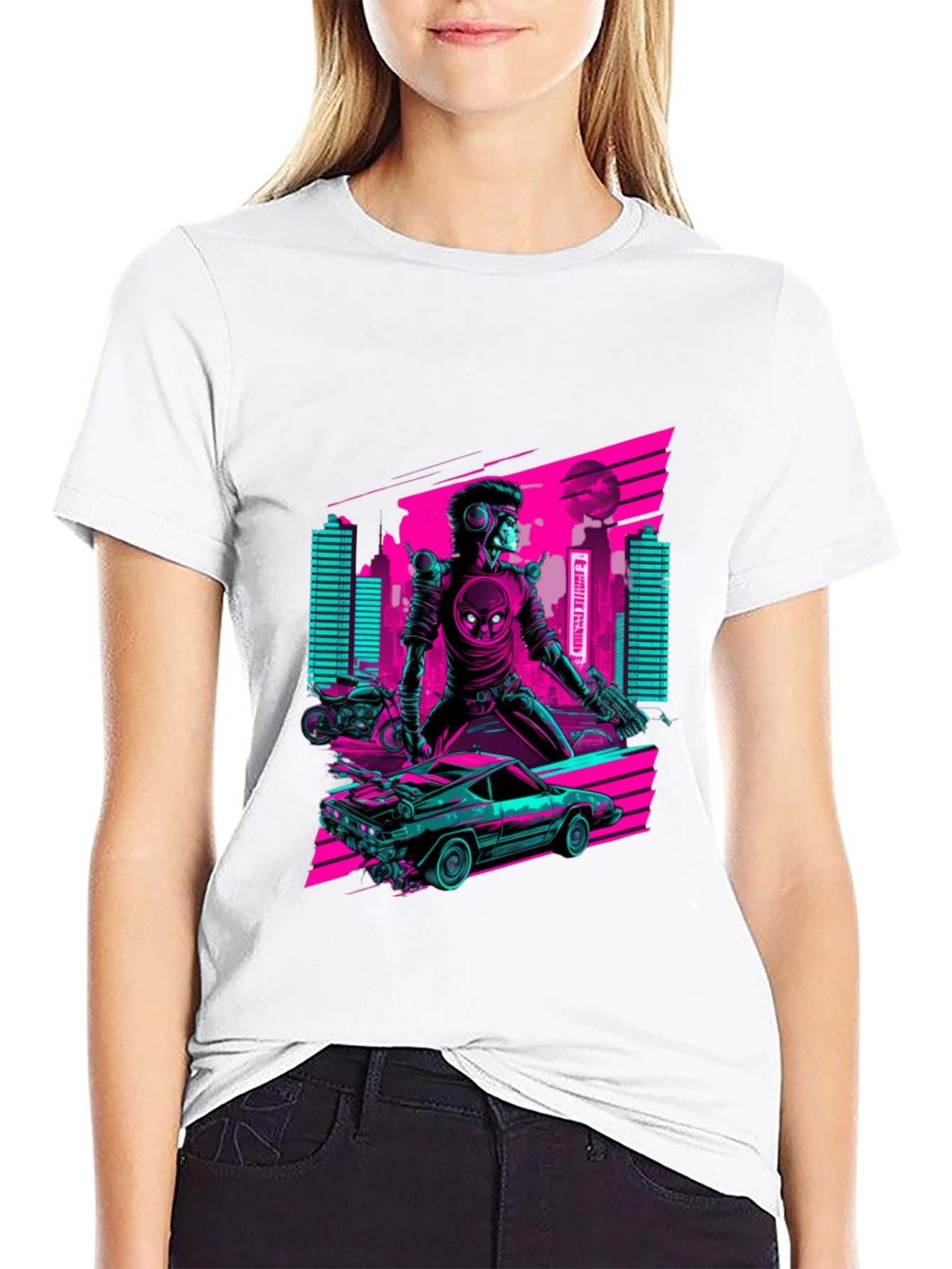 Retro Cyberpunk Rider T-Shirt