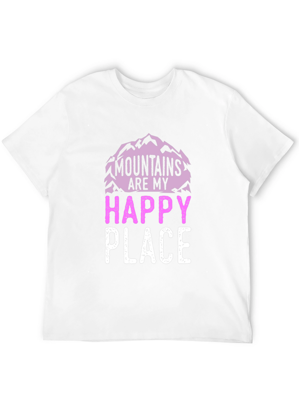 Mountains Are My Happy Place Black Graphic Tee