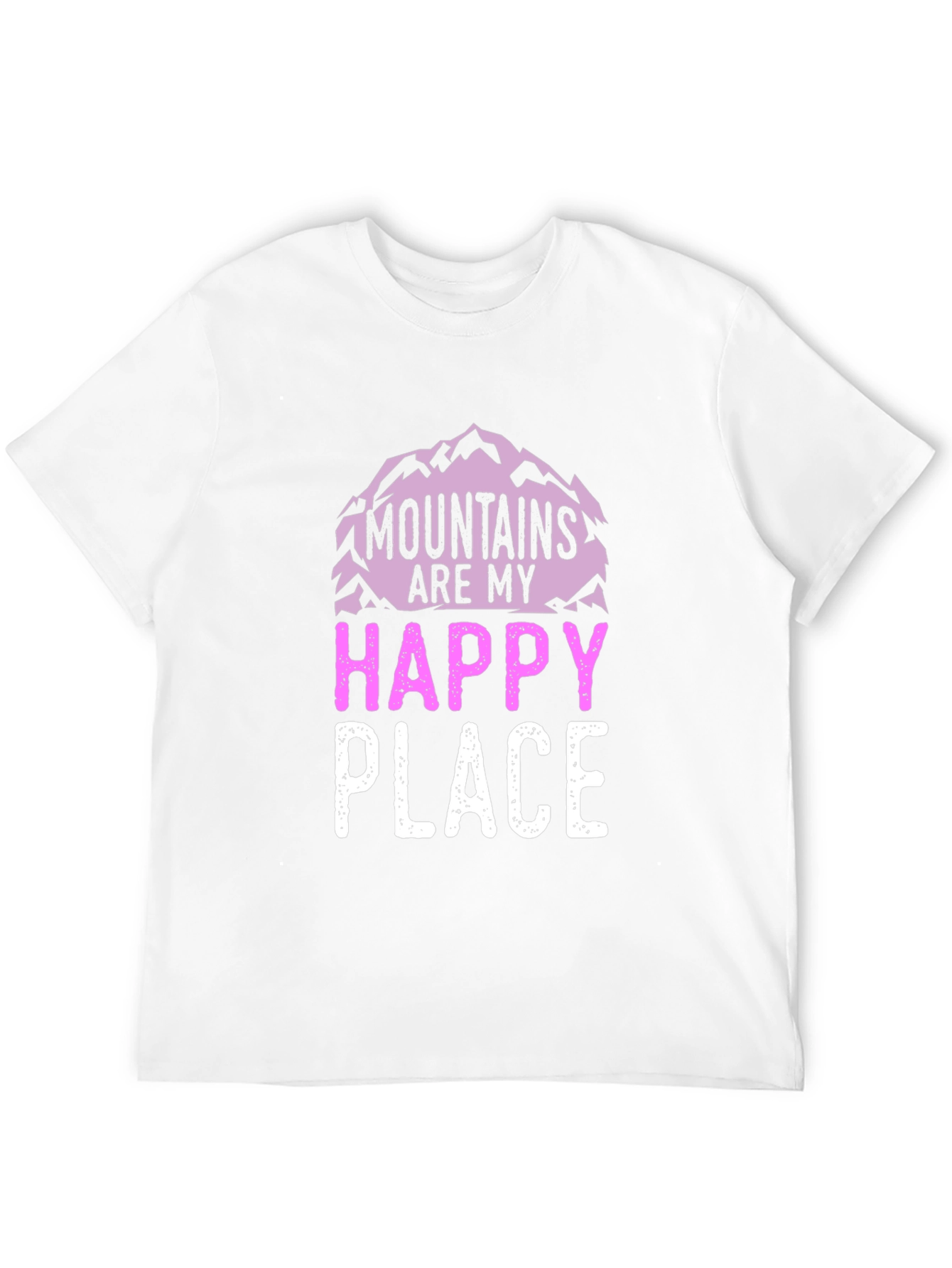 Mountains Are My Happy Place Black Graphic Tee