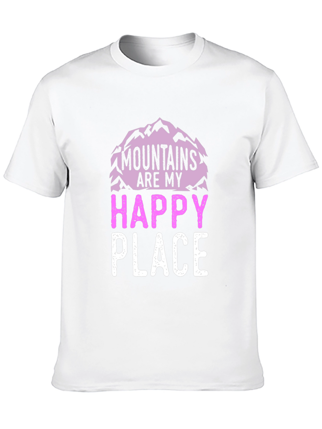 Mountains Are My Happy Place Black Graphic Tee