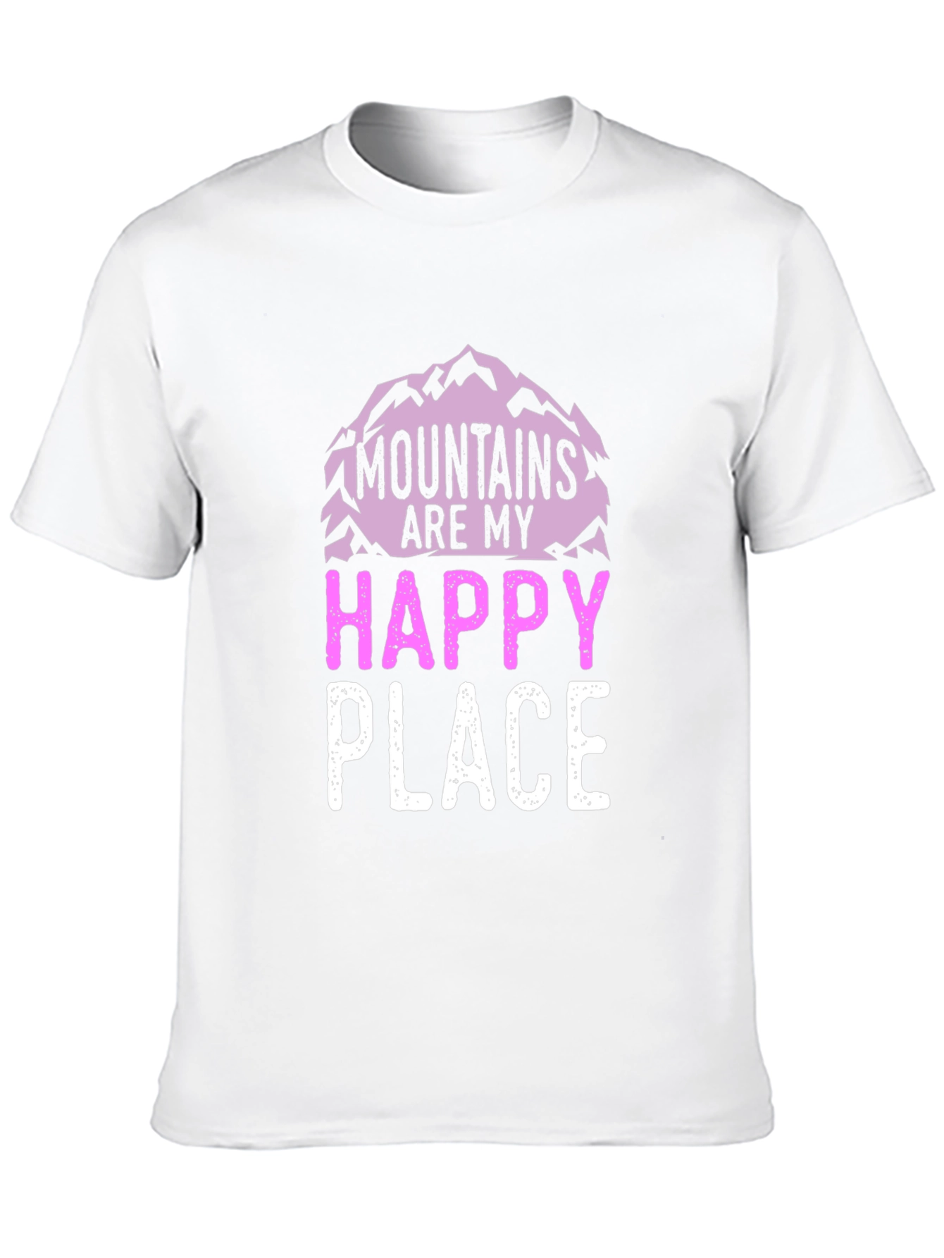 Mountains Are My Happy Place Black Graphic Tee